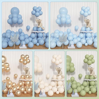 Amandir 153pcs Sage Green and Blue Balloon Garland Arch Kit Different Sizes | - Image 5