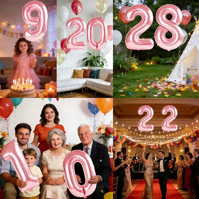40 Inch Number 28 Balloons for 28th Birthday Party Decorations, 0-100 Jewelry - Image 7