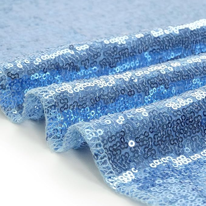 Eternal Beauty Baby Blue 3mm Sequin Backdrop 10x10 Ft - Image 8