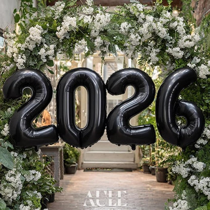 AULE 40 Inch Black Number Balloon 14 Foil 0-9 Birthday Big Numbers | Birthday - Image 5