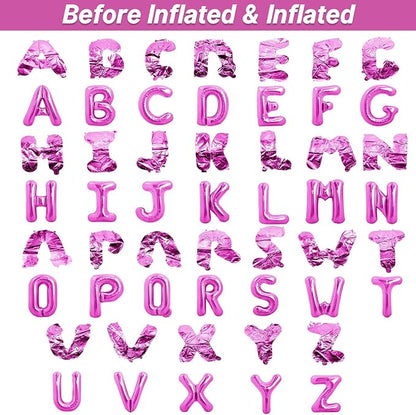 LIOZEOKUN Letter Balloons 16 Inch Alphabet A-Z Mylar Foil Balloons 2 Set - Image 3
