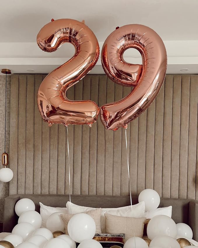 Rose Gold Number 2 Balloon 40 Inch, 2nd Birthday Decorations Men Women | Foil - Image 7