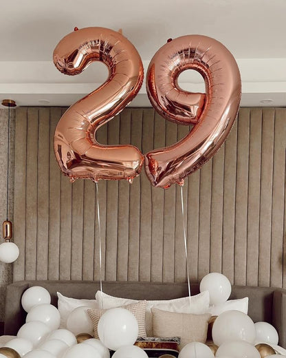 Rose Gold Number 8 Balloon 40 Inch, 8th Birthday Decorations Men Women | Foil - Image 7