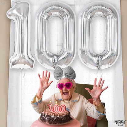 Katchon, Large Silver 100 Balloon Number - Image 3