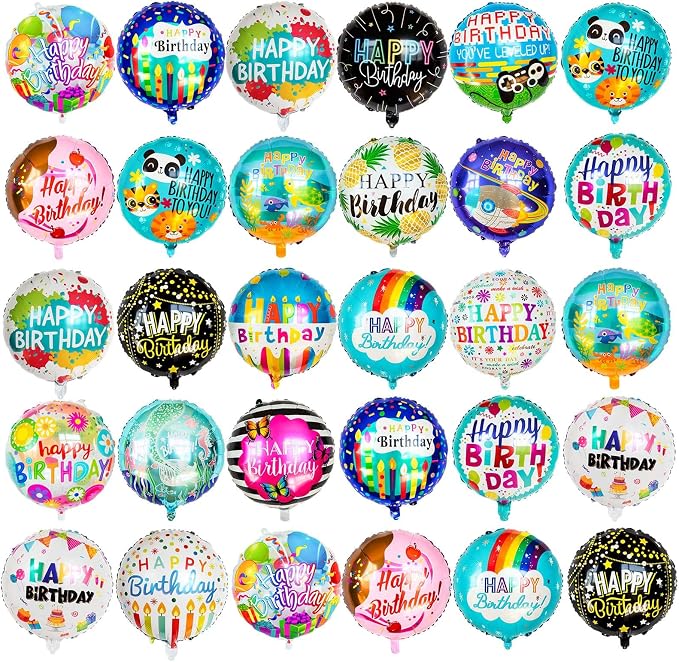 150 Pcs Happy Birthday Mylar Balloons by ZHWKMYP