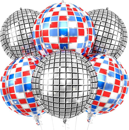 6pcs 22 Inch Colorful Disco Ball Balloons by Paready