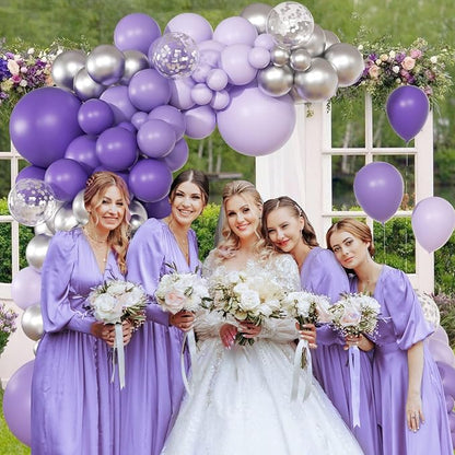 147pcs Purple Balloon Garland Arch Kit, Different Sizes - Image 5