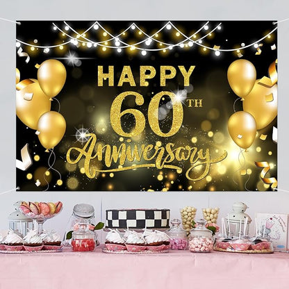 WeBenison Happy 30th Anniversary Backdrop 60th Wedding Anniversary Photography - Image 5