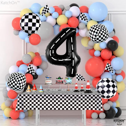 KatchOn Construction 4 Balloon 40 Inch, 4 Birthday Decorations | Construction - Image 3