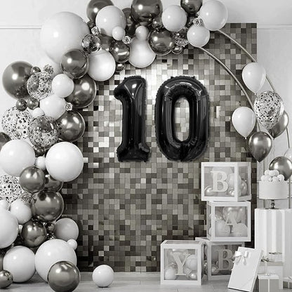 Black Number Balloons 13 Balloon Numbers 13th Number Balloon Foil Mylar Party - Image 4