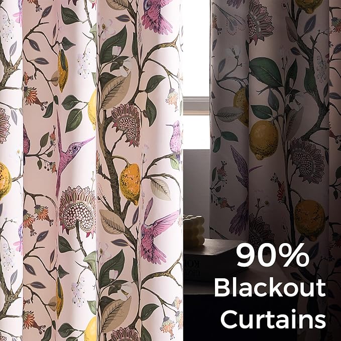 Topfinel Pink Blackout Window Curtains 72 Inch Length 2 Panels - Image 3