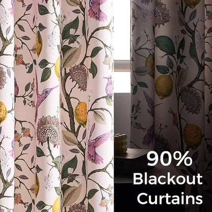 Topfinel Pink Blackout Window Curtains 72 Inch Length 2 Panels - Image 3