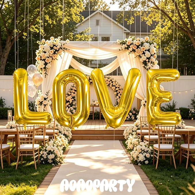 Letter Balloons Gold 40 Inch Y Large Giant Big Foil Mylar Balloon | - Image 5