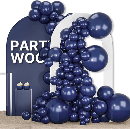 PartyWoo Navy Blue Balloons 155pcs Dark Blue Color 18 12 10 5 Inch | Balloons by PartyWoo