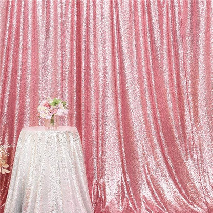 Eternal Beauty Fuchsia Pink 3mm Sequin Backdrop 5x7 Ft - Image 4
