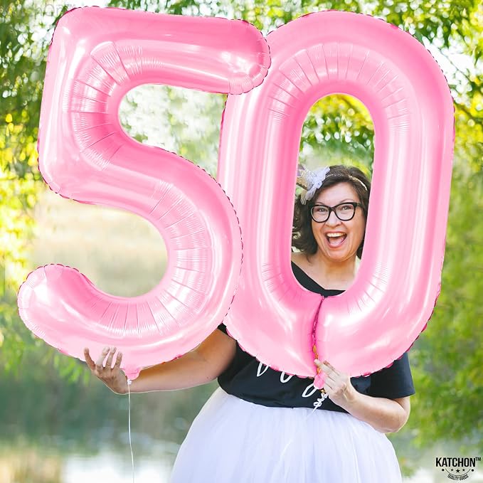 KatchOn Light Pink 0 Balloon 40 Inch | Pink Balloons, Zero Balloon, Light Pink - Image 3