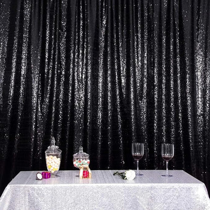 Juya Delight Black Sequin Backdrop, 4FTx6FT NO See-Through Photobooth Backdrop - Image 6