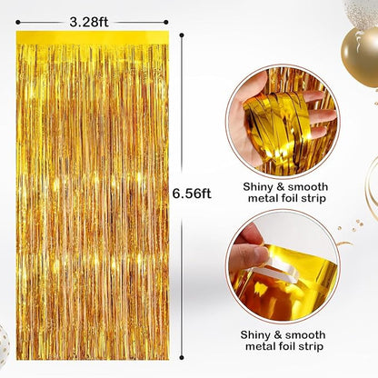 2Pack Gold Party Streamers, Baby Shower, Photo Booth Props - Image 5