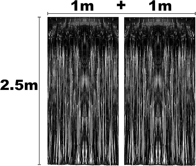 Black Tinsel Backdrop Curtain - Image 6