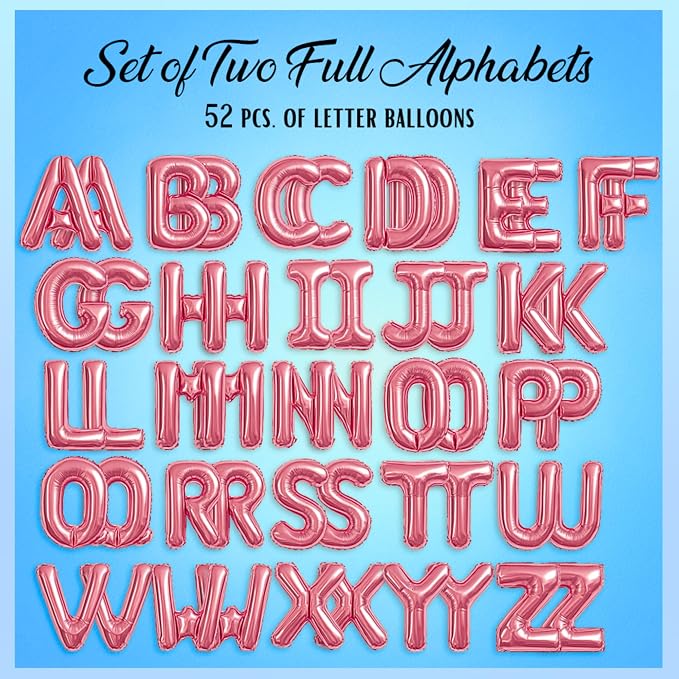 Rose Gold Letter Balloons - Image 3