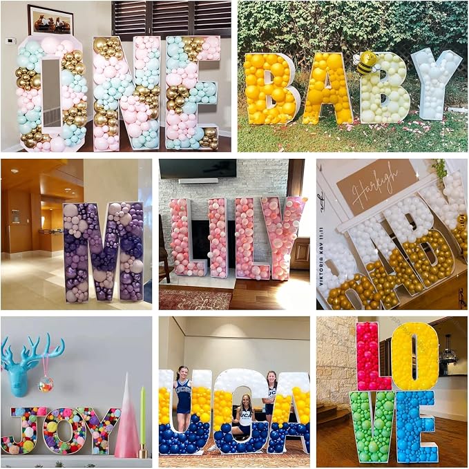 Marquee Letters 3FT Tall Mosaic Balloon Frame Pre-Cut Foam Board Letter K | - Image 7