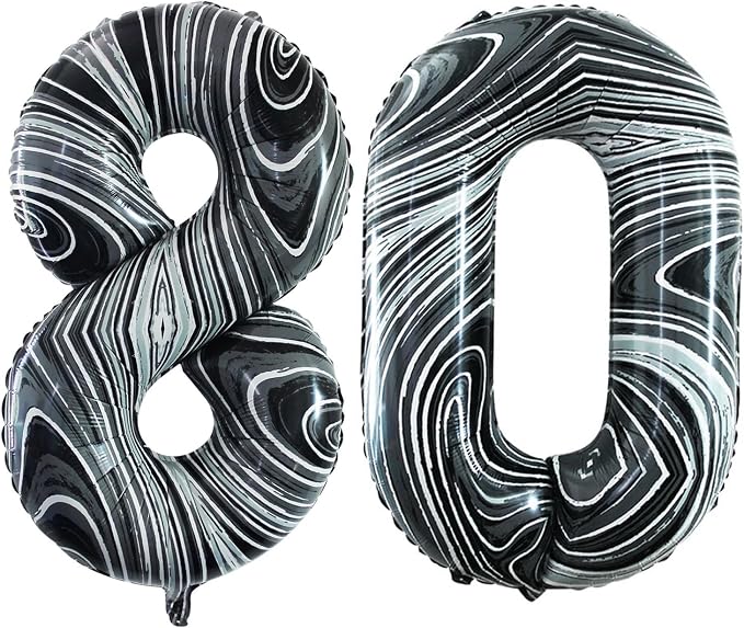 Number 80 Balloons for 80th Birthday Party Decorations, 42 Inch Jumbo Foil by GOER