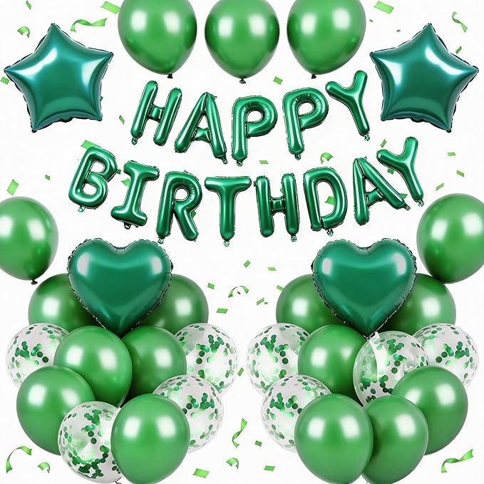 Green Birthday Decorations by BTZO