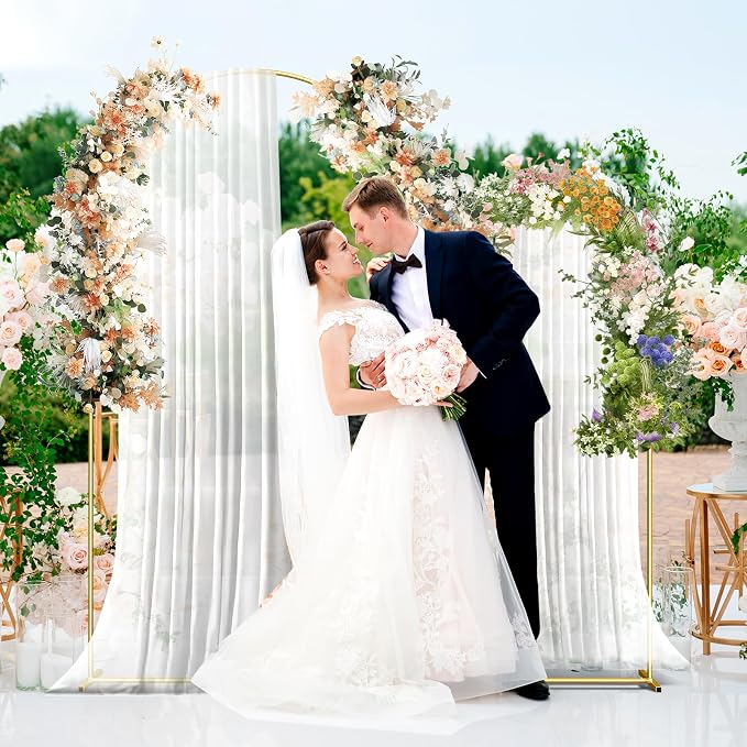 Metal Arch Backdrop Stand, 7.2FT+6FT Wedding Arch Frame, Balloon Arch Backdrop - Image 6