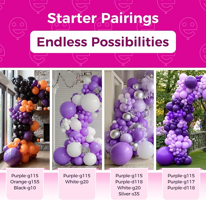 Bezente Purple Giant Latex Round Balloons 36 Inch 8 Pack | Purple Balloons - Image 4