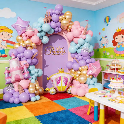 Princess Balloon Garland Arch for Girls Princess Baby Shower Birthday Party | - Image 7
