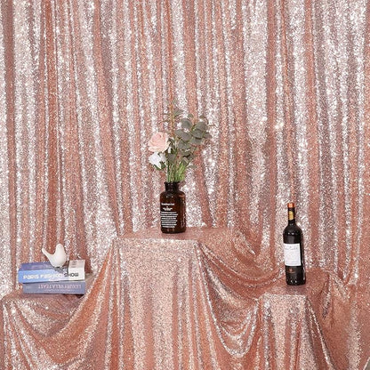 Eternal Beauty Rose Gold 3mm Sequin Backdrop 8x8 Ft - Image 3