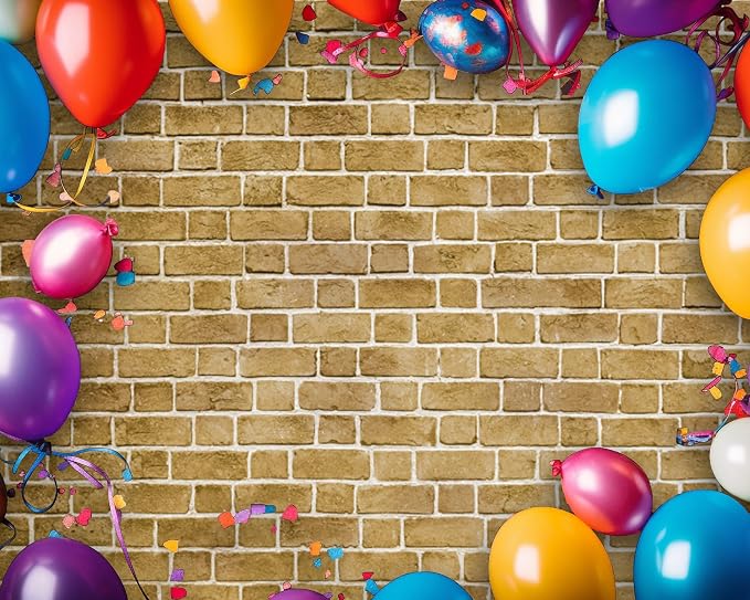 VitalCozy 10x8 ft Yellow Brick Wall Backdrop Fabric Brick Photo Background | - Image 5