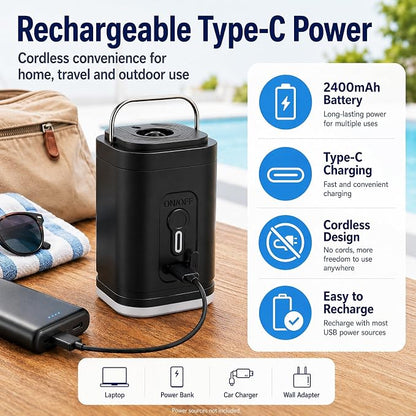 TeSabMi Mini Electric Air Pump for Inflatables, Rechargeable Portable Pump | - Image 6