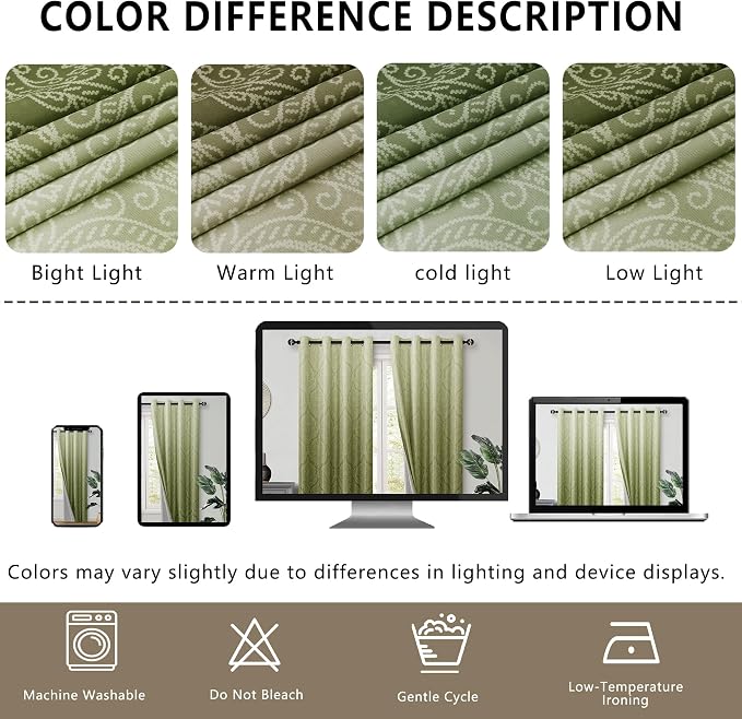 DWCN 100% Blackout Curtains for Bedroom - Image 8