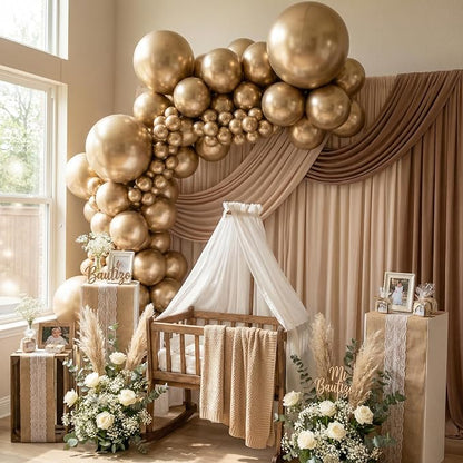 Sempertex Reflex Round Gold Balloons, 18 Inch, Graduation, Baby Shower - Image 3