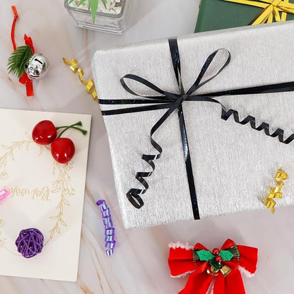 BEISHIDA 500 Yards Black Ribbon Crimped Curling Shiny Metallic Balloon String - Image 5