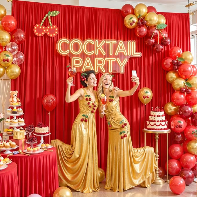 10 Panels Red Backdrop Curtains - Image 8