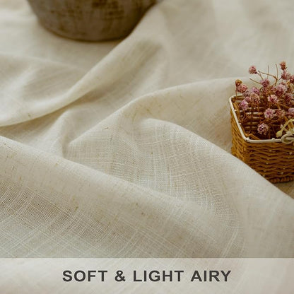 Birch Beige Linen Curtains 80 Inch Length - Image 3