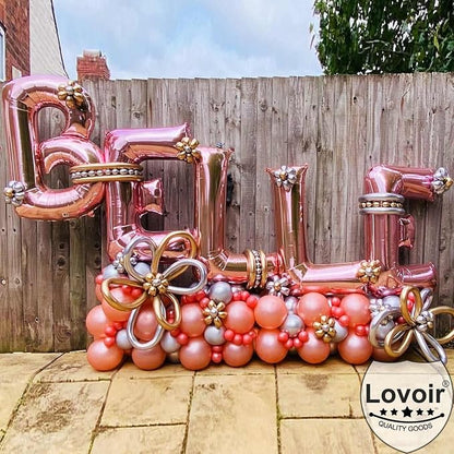 Lovoir 40 Inch Large Rose Gold Letter C Balloons Big Size Jumbo Mylar Foil - Image 4