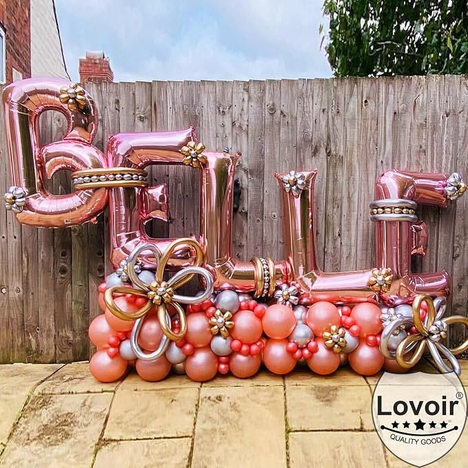 Lovoir 40 Inch Large Rose Gold Letter Q Balloons Big Size Jumbo Mylar Foil - Image 4
