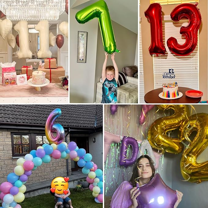 Gold Balloon, 40 inch Number 14 Foil, - Image 7