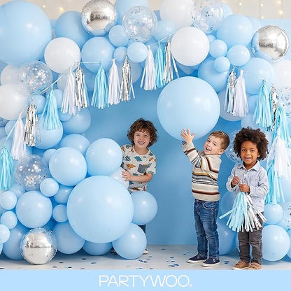 PartyWoo Baby Blue Balloons 99pcs Different Sizes of 36 18 12 10 5 Inch Light - Image 5
