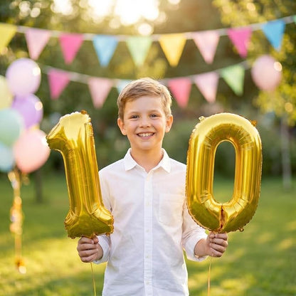 YPSelected 16 Inch Foil Mylar Number Balloons 0-9 - Image 2