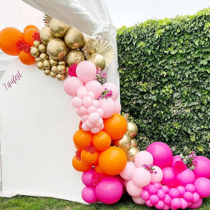 Pink and Orange Balloon Garland Arch Kit - Image 5