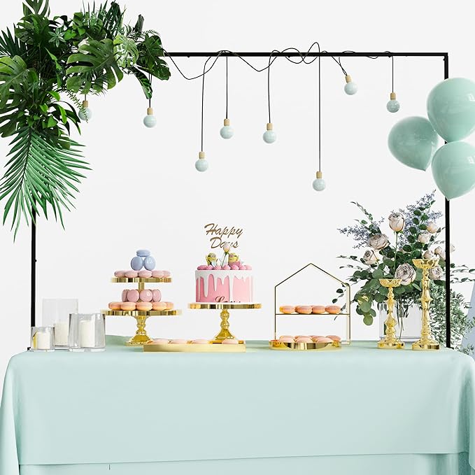 Over The Table Rod Stand with Clamps Black Table Arch Banner Stand | Adjustable by Xiomot