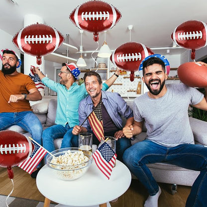 Fovths 12 Pieces Inflatable Football Balloons 18 Inches Footballs Foil Balloons - Image 6