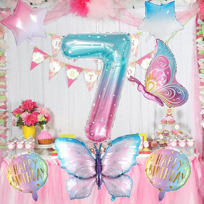 Butterfly Balloons 7th Birthday Decorations - Image 7