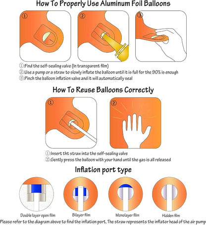 40 inch Orange Number 3 Balloon 3rd Birthday Party Decorations | Giant Foil - Image 3