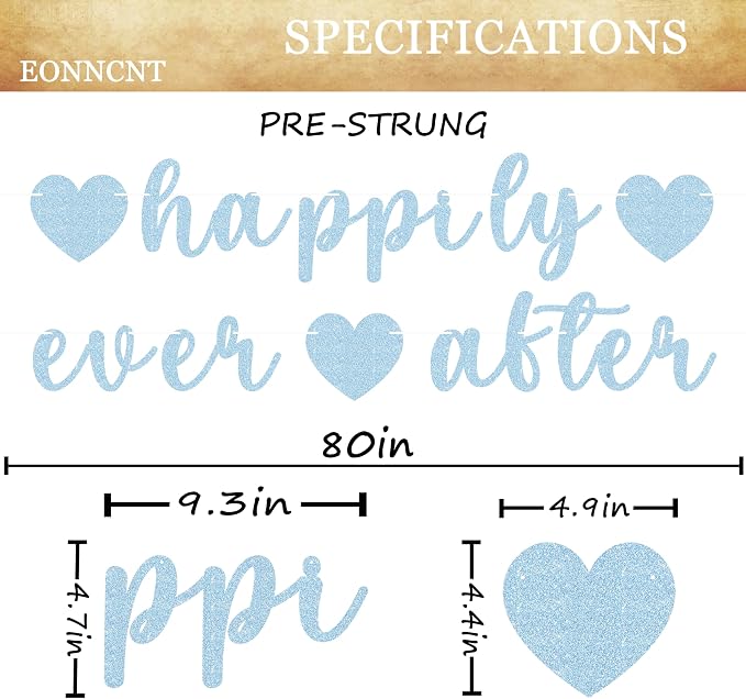 Pre-Strung Happily Ever After Banner - Image 3