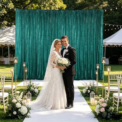 Hahuho Hunter Sequin Backdrop Curtain, Party Decoration（4 Panels, 2FT x 8FT - Image 2